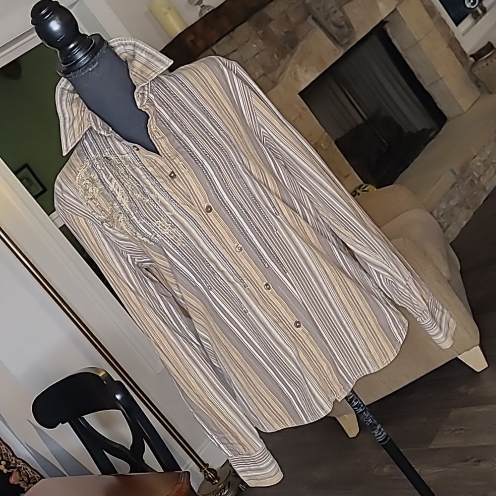 Quod erat demonstrandum unisex button front shirt.